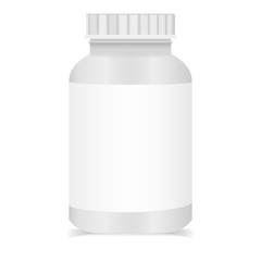 Plastic medical pills containers.