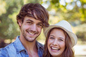 Fototapeta premium Hipster couple taking a selfie