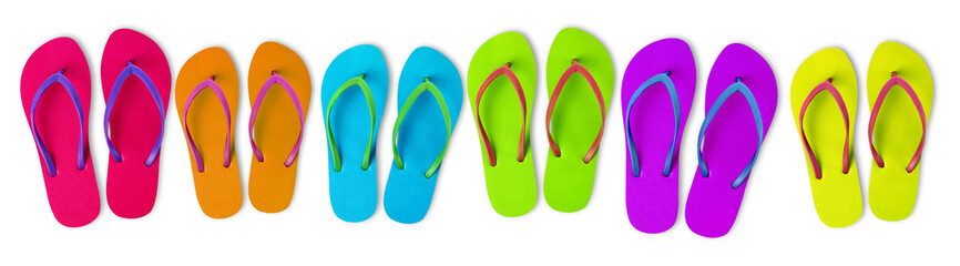 Multi-colored flip-flops