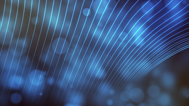 Blaue Linien und Punkte