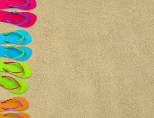 Flip-flops on sand
