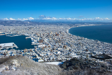 函館山より函館の冬景色