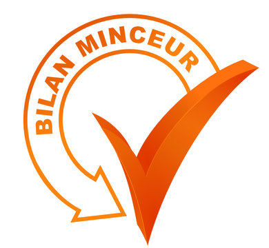 bilan minceur sur symbole valid&eacute; orange