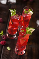 Raspberries shots
