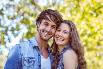 Fototapeta premium Hipster couple smiling at camera 