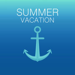 Summer Vacation Background with Sea Anchor