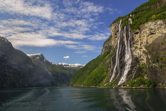 The Seven Sisters in geirangerfjord