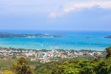 Fototapeta na wymiar Phuket island scene from Big Buddha View point