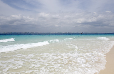 Zanzibar, western coast, a beach of Prison island
