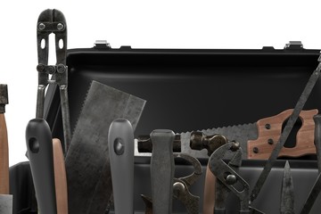 3d render of tool box