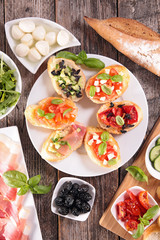 bruschetta and ingredient