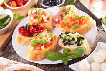 bruschetta and ingredient