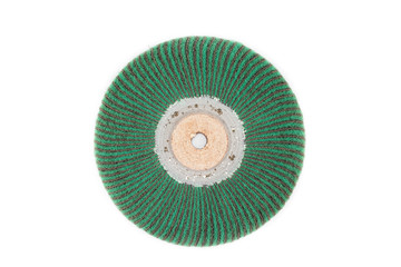 abrasive wheels for metal polishing on white background