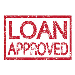 Stamp text LOAN APPROVED