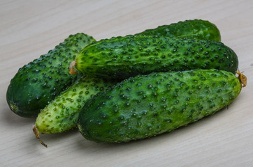 Fresh ripe cucumbers