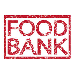 Stamp text FOOD BANK
