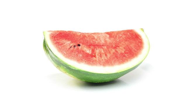 watermelon rotating on white background