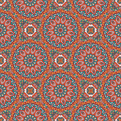 Ethnic floral seamless pattern