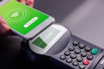 Composite image of payment screen