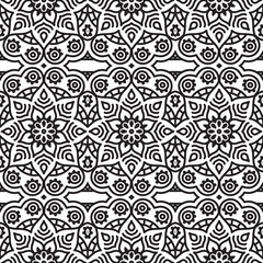 Ethnic floral seamless pattern