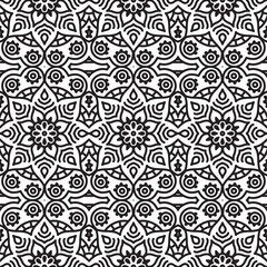 Ethnic floral seamless pattern