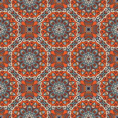 Ethnic floral seamless pattern