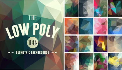 Set of Polygonal Geometric abstract, elements