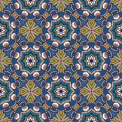 Ethnic floral seamless pattern