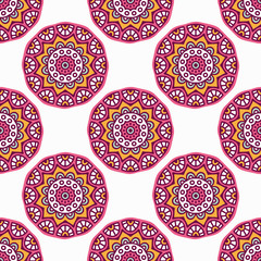 Ethnic floral seamless pattern