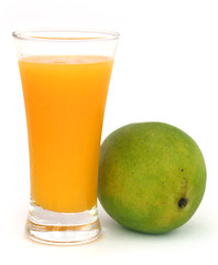 Mango juice with fruit