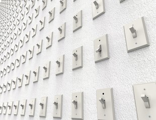 wall of switches