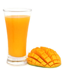 Mango juice with fruit