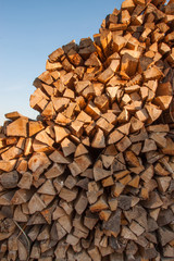 Gespaltenes Brennholz