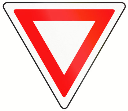 A common Canadian traffic sign - Yield
