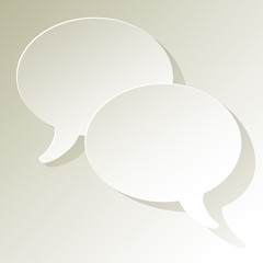 chat speech bubbles ellipse vector white 