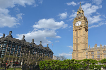 Fototapeta na wymiar Big Ben clock tower London UK