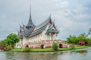 Fototapeta na wymiar Sanphet Prasat Palace. ancient city in Samut Prakan province, Thailand