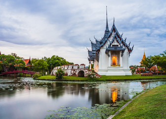 Fototapeta premium Sanphet Prasat Palace. ancient city in Samut Prakan province, Thailand