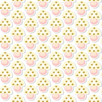 baby pattern in light rose and light yellow, vector