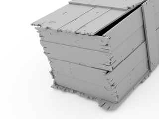 Wooden vintage chest