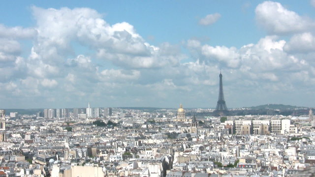 Eiffel Tower Paris France, Aerial
