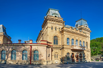 Fototapeta na wymiar Panorama of building of the State Philharmonic, Kislovodsk, Russia