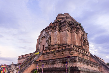 Ancient Pagoda at Wat Chedi Luang,Chiang Mai