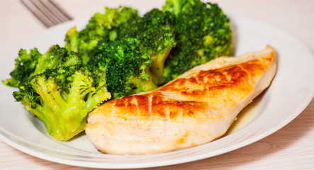 chicken fillet with broccoli