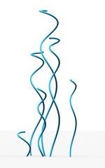 Blue abstract lines concept