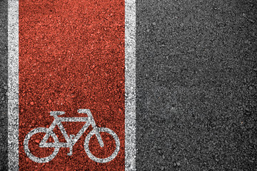 Bike lane asphalt texture