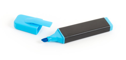 Blue highlighter isolated