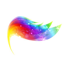 Rainbow petal, vector concept