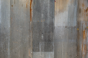 A rusty corrugated iron metal texture.