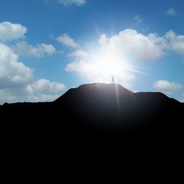 Man on a hill